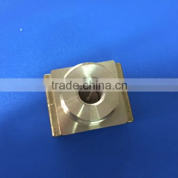 Cnc Machine Industrial Square Base Brass Metal Sheet With External Screw Thread photo-2