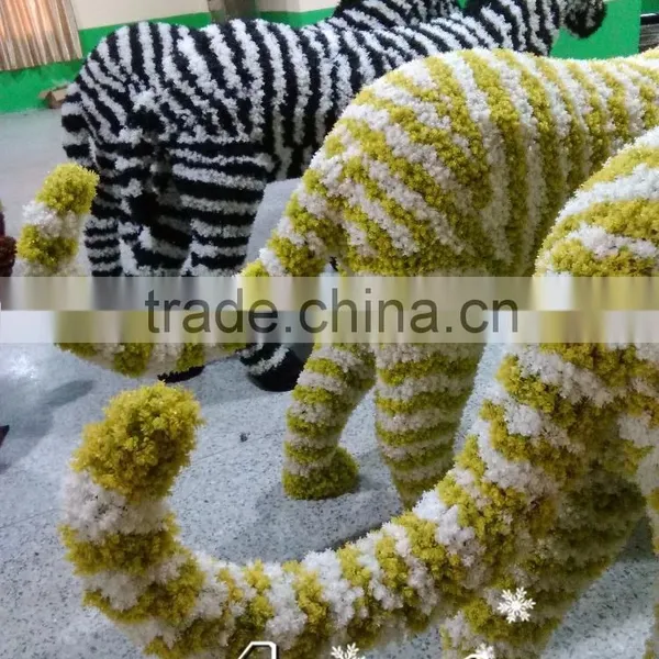Factory Price Artificial Animal Sculpture Garden Decoration Green Topiary Artificial Tiger Sculpture photo-2