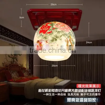 Fancy Ceiling Lights for Interior Lighting Decoration Ceiling Light Wood Ceramic Lamp photo-5