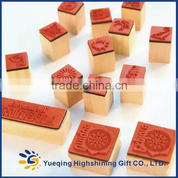Custom Design DIY Craft Rubber Educational Wooden Stamp