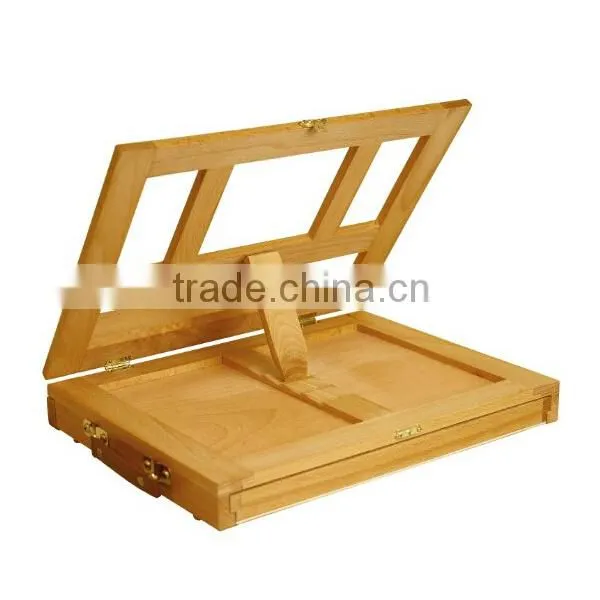 Made in China Unfinished Handmade Beech Wooden Desk Sketch Box Easel photo-3
