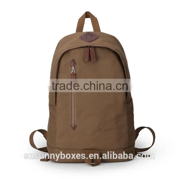 China Manufacturers Hidden Compartment Day Backpack Cotton Softback Leisure School Bag photo-3