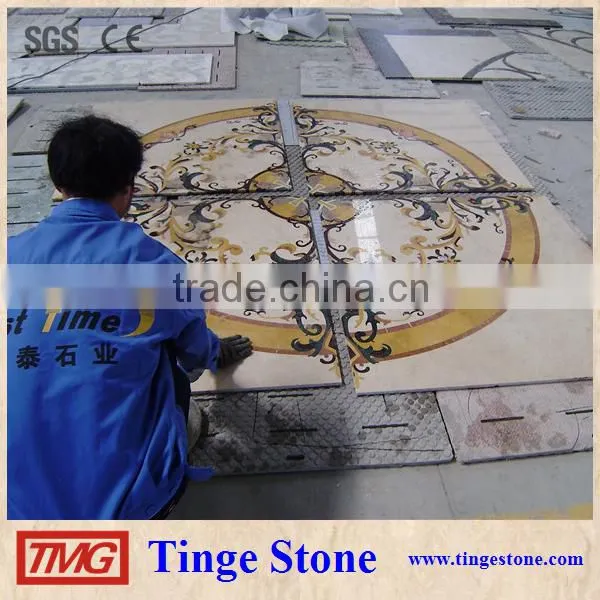 Polished Beige Marble Flooring Tile for Hotel photo-6