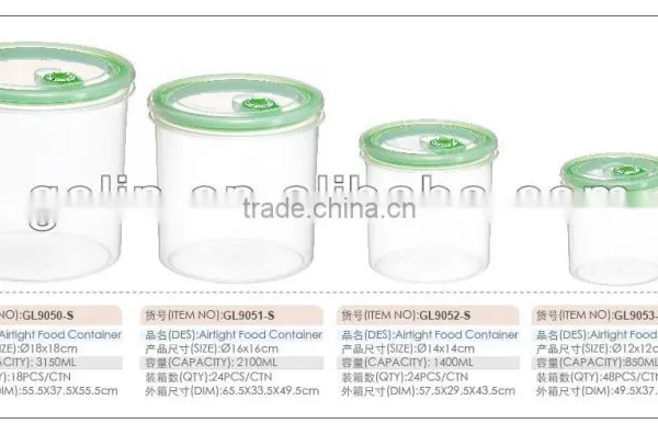 3150ml Round Airtight Vented Food Storage Container GL9050-S photo-4
