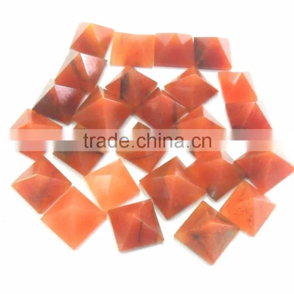 Red Aventurine Small Pyramid : Wholesale Gemstone Small Pyramid