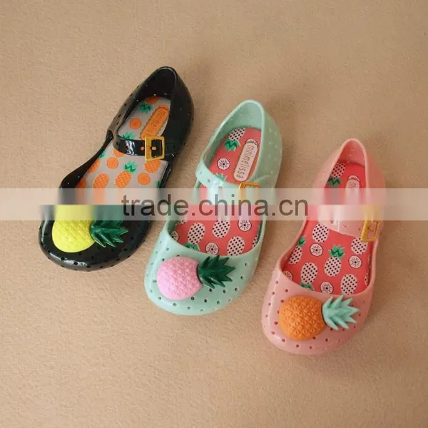 2016 Cute Pineapple Jelly Shoes Heel Jelly Shoes Cool Korean Summer Soft Bottom Girls Sandals photo-6