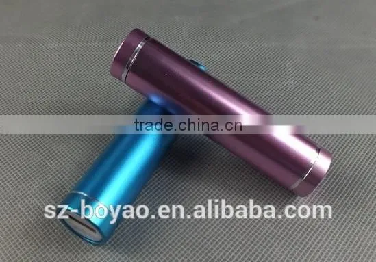 2016 2600mah Colorful Cylinder Smart Power Bank With Flashlight photo-2