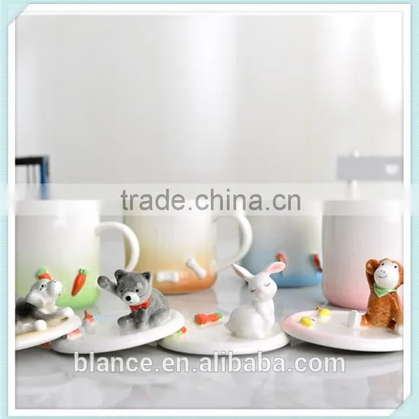 Ceramic Animal Lid Mug With Phone Holder photo-3