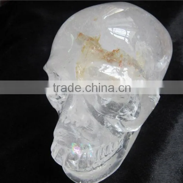 NATURAL Rock Clear White Crystal Skulls photo-6