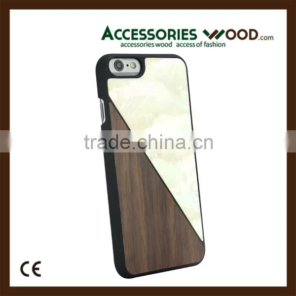 Hot Selling Cheap Shell and Wood Mobile Phone Case for Iphone photo-3