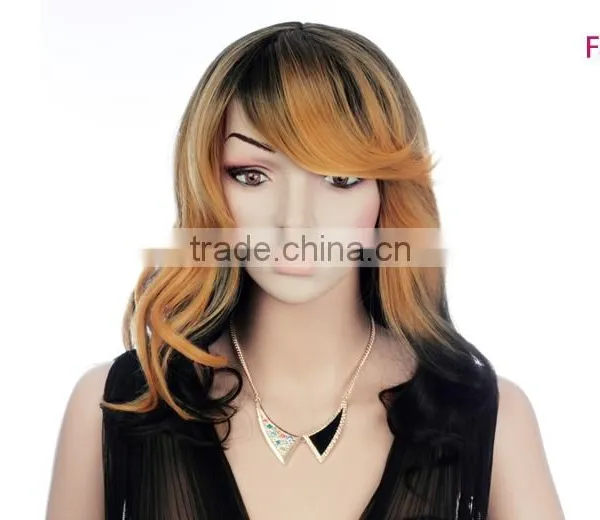 Top Quality Cheap Kinky Curly Synthetic Short Wig Ombre Lolita Lace Front Ombre Wig photo-2
