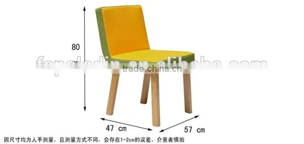 Yellow Fabric Upholster Wood Leg Chair Store Furniture photo-6