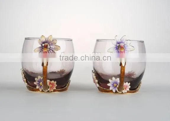 Popular Daisy Design Pewter Enamel Water Cup Roro Brand photo-3