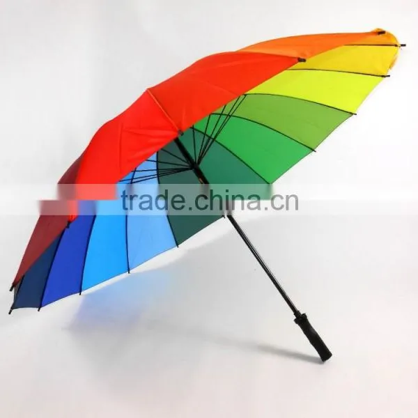16k Deluxe Bright Color Rainbow Umbrella photo-2