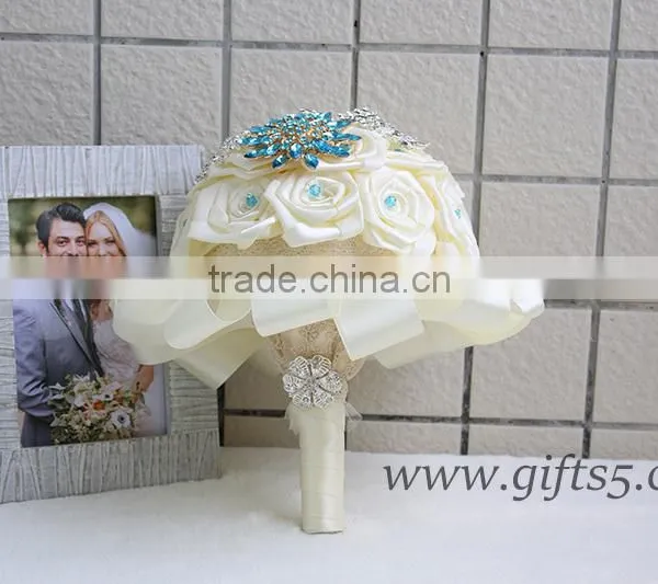Handmade Graceful Brooch Wedding Bouquet for Bride photo-3