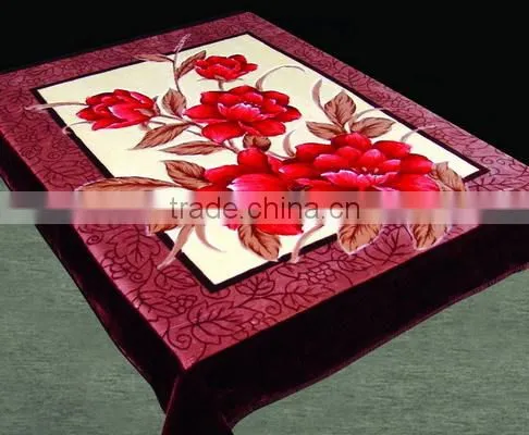 100% Polyester Wholesale Thermal Protection Container Home Mink China Supplier Double Layer Mink Blanket photo-3