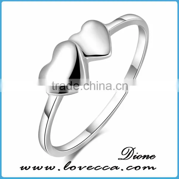 925 Sterling Wedding Ring Wholesale Silver Heart Band Jewelry for Women photo-3