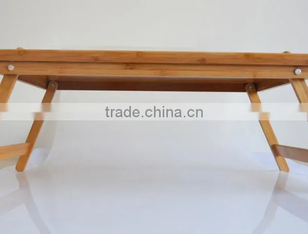 BR002 Folding 4 Legs Bamboo Breakfast Serving Tray photo-3