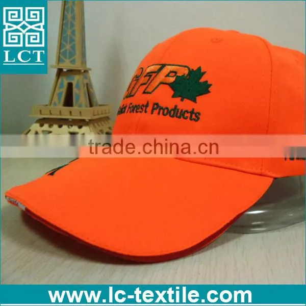 LCTN1877 Orange Low Profile Racing Stripe Cotton Twill Baseball Cap With Hair photo-2