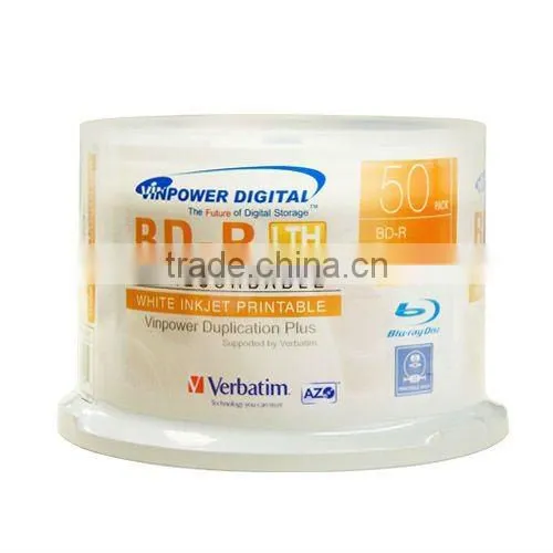 Vinpower Verbatim 4X 25GB LTH BD-R Blu-ray Blank Disc White Inkjet Printable