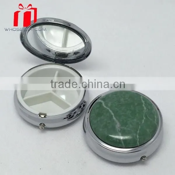 Promotional Wholesale Push Button Round Metal Pill Box Antique,Antique Metal Jewelry Box