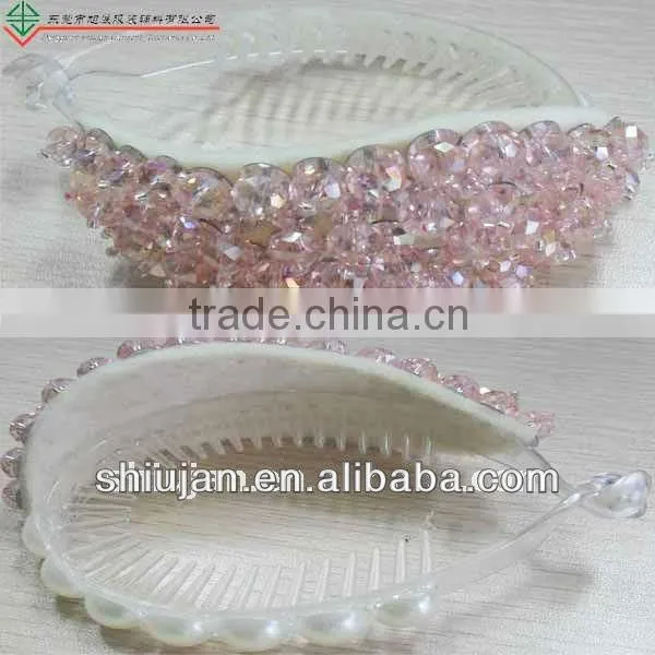 Fashion Hair Accessories With Pink Crystals