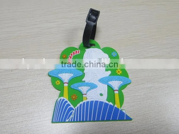 soft pvc luggage tag/bussiness card size luggage tag/luggage tag loop strap
