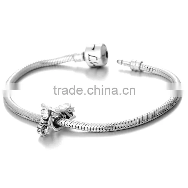 X208 Handmade Silver Motorcycle Charms,Real 925 Silver Diy Charm Pendants For Men photo-4
