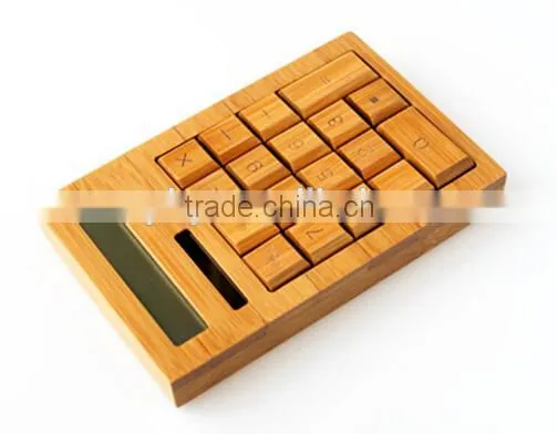 Manufacturer Promotional With Cheap Price Bamboo Calculator and Pen for Student/businese/school/pregnancy photo-2