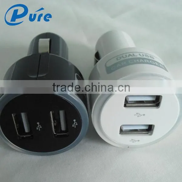 Splendid Mini Car Battery Charger 2 Usb Electric Car Charger Made for IPhone/iPad/Samsung photo-2