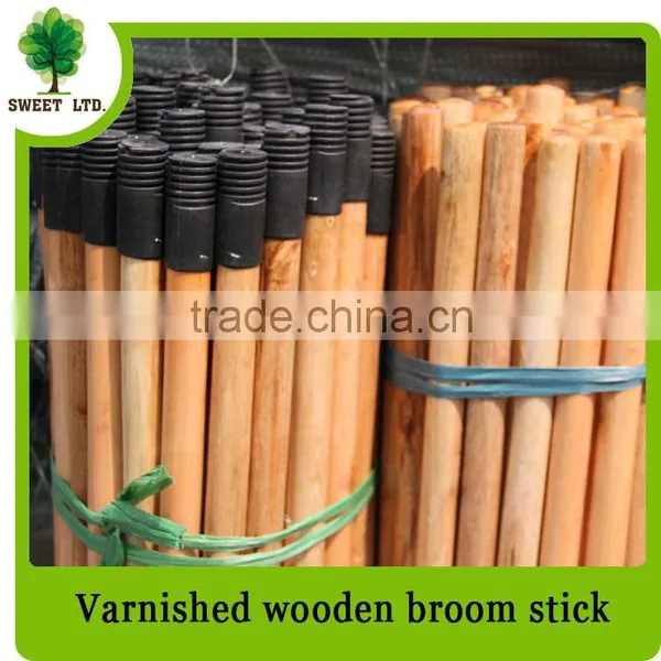 Smooth Surface Varnished Wood Broom Stick Mops Handle China Factory Wholesales With Cheap Price
