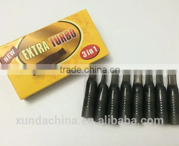 Cigarette Filter Extra Turbo Yellow Package 3 in 1 Cigarette Holder Plastic Black