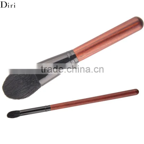 Angled Cosmetic Eye Brow Brush With Different Colors Wood Handle Eyeshadow Makeup Brush photo-2
