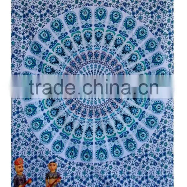 Tapestry Twin Bedspread Cotton Printed Single Dorm Bed Cover Manufacturing Tapestries Indian Exporter Rich Art And Craft Jaipur photo-3