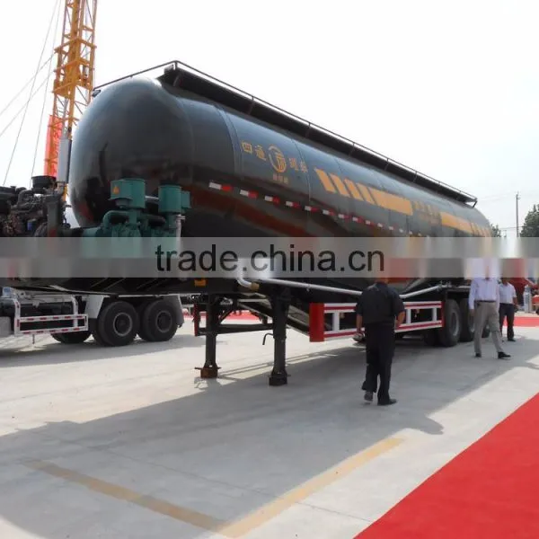 2016 105CBM W-shape 3 Axles Particle Material Transport Bulk Cement Tank Semi Trailer photo-5
