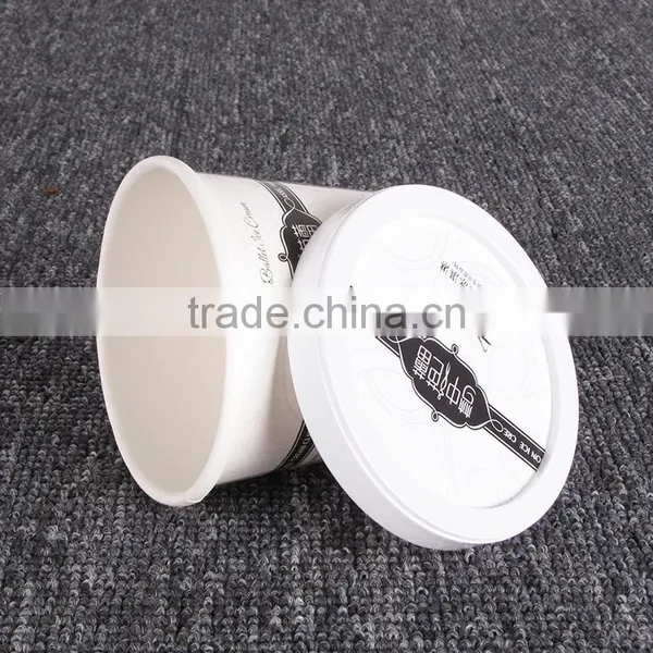 White Disposable Frozen Yogurt/dessert/muffin Paper Bowl Logo Print . photo-5