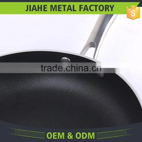 Aluminum Cut Rim Sanded Outside Non-stick Round Gas Frying Pan photo-2