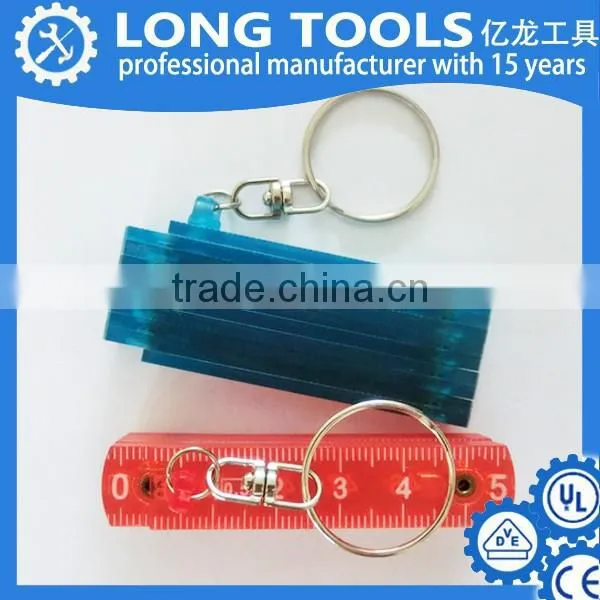 Best Selling 1m 1.5m 2m Cute Promotional Keychain Plastic Folding Ruler photo-4
