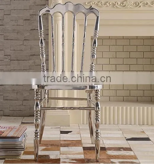 Polished Silver Stainless Steel Luxury Modern Chiavari Chair LQ-SSC001 photo-3