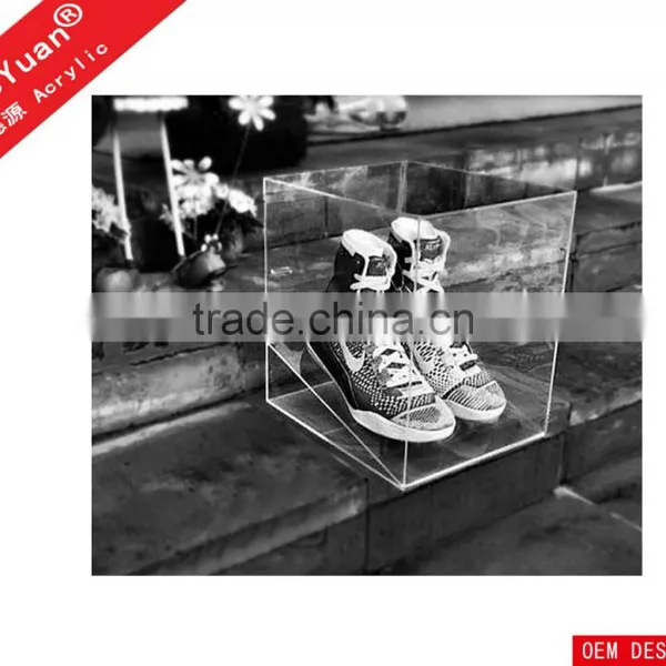 Top Grade Custom Transparent Acrylic Shoes Box Slant Display Board photo-3