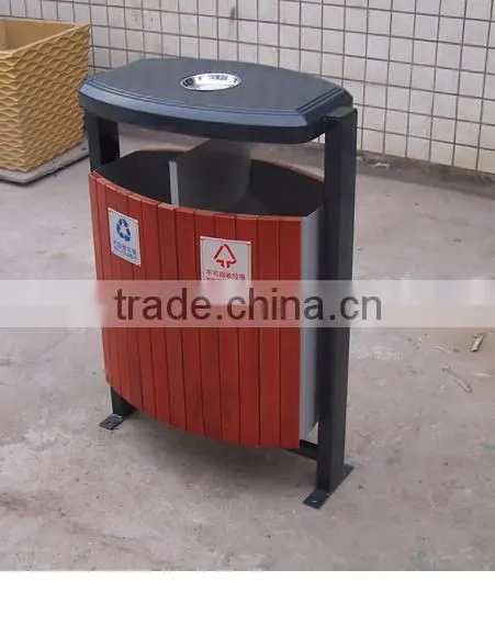 Arlau Outdoor Decorative Wooden Trash Cans photo-2