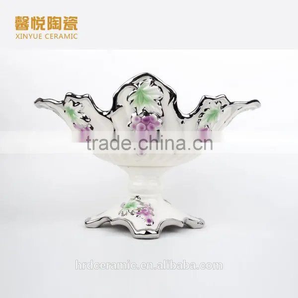 Wholesale Ceramic Candy Dish Golden,fruit Tray Ceramic Material photo-3