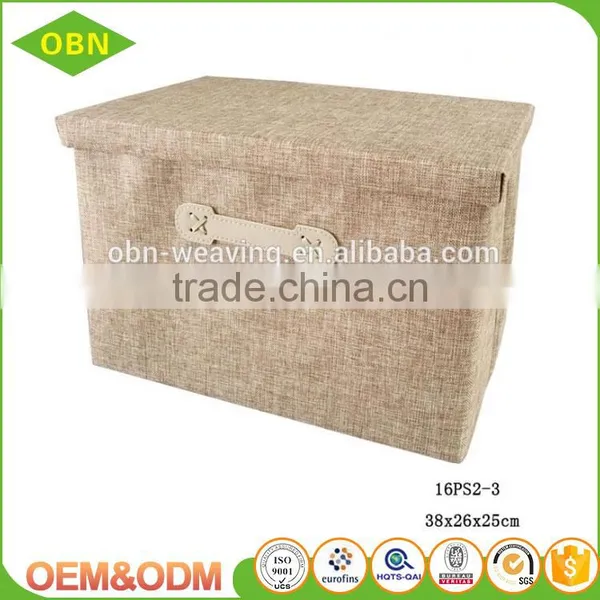 China Custom Decorative Fabric Foldable Collapsible Kids Toy Small Storage Box With Lid photo-4