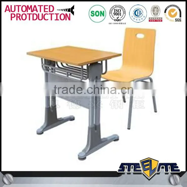 School Furniture Wholesale Chair and Table Study Table and Chair Single Person Study Desk With Metal Legs