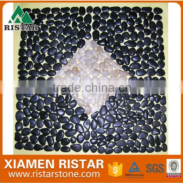 Polished Black Natural River Pebble Stone New Black photo-2