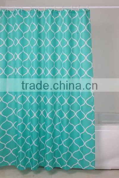 Unique and Fancy Polyester Printed Fabric Shower Curtain With 12PCS Hooks, 100%polyester Bathroom Curtain photo-4