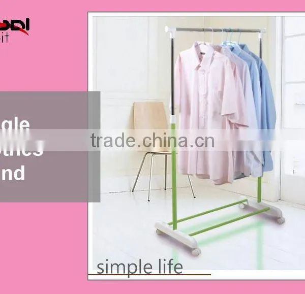 Heavy Duty Movable Garment Hanging Rail Stand Extendable Clothes Drying Rack photo-3