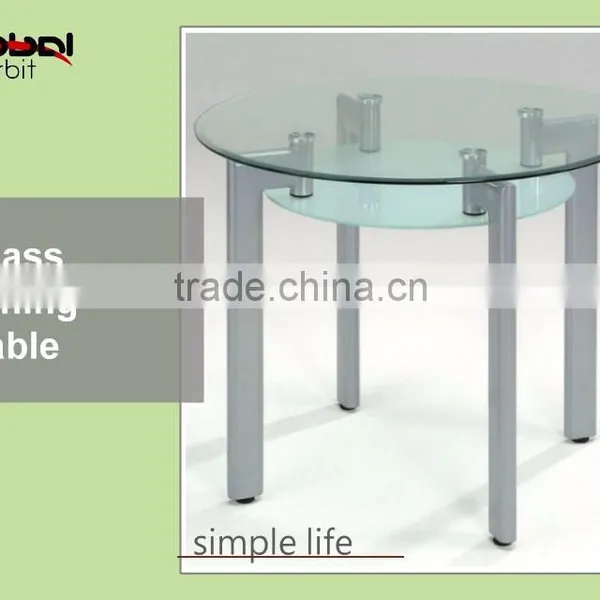 New Design Living Room Furniture Plastic Base With Glass Top Coffee Table photo-2