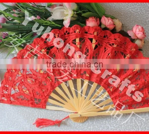 Beatutiful and Colorful Wedding Folding Lace Fan photo-5