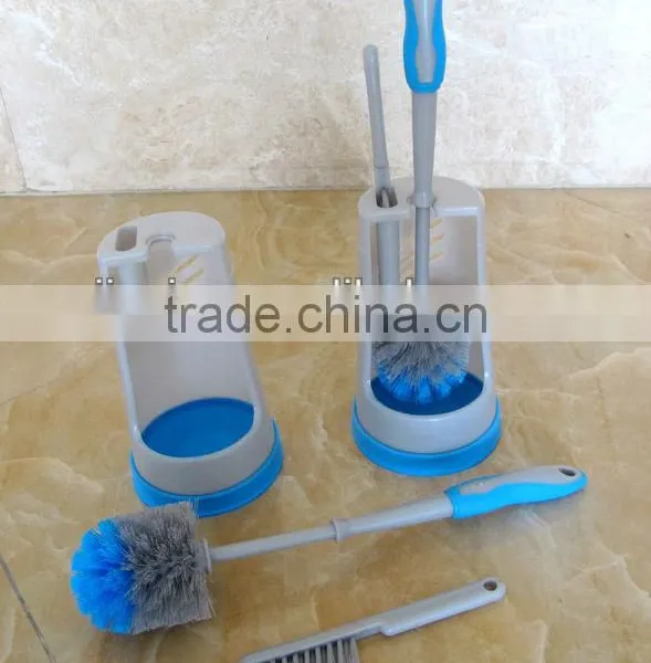 High Quality New Style Plastic Toilet Cleaning Brush With Holder Set photo-6